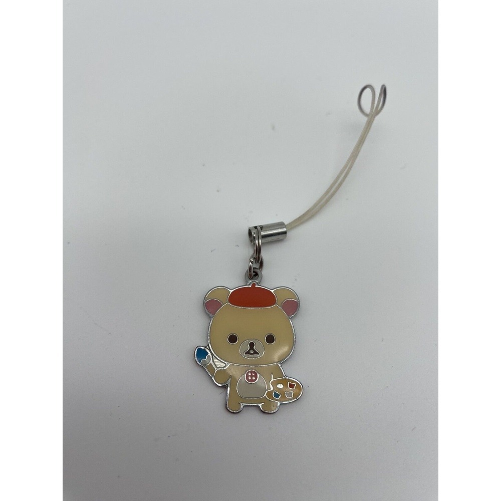 San-X‎ Rilakkuma 1" mini teddy bear metal keychain charm Artist